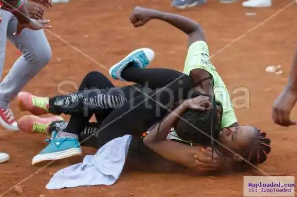 Photos: 2 Women Exchange Blows Over A Man During A Football Match In Kenya